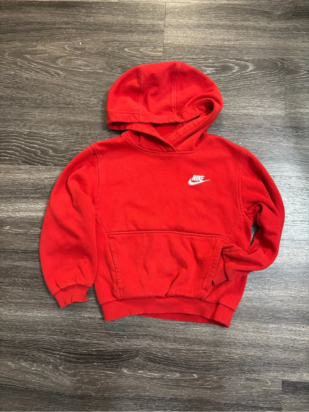 Nike Red Kids Hoodie with White Logo